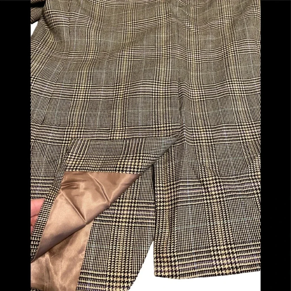 Lauren Ralph Lauren Sport Coat 100% Wool Plaid Houndstooth